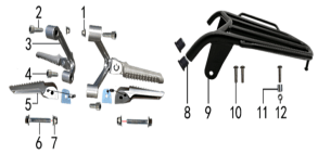  Багажник и подножки пассажирские