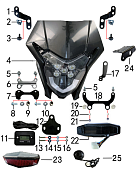 Фара и приборная панель