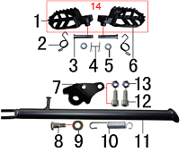 Подставка и подножки