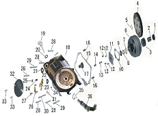 Сцепление, правая крышка картера