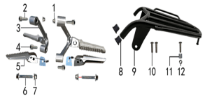Багажник и пассажирские подножки