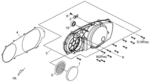 Левая крышка картера