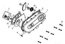 Крышка левой половины картера