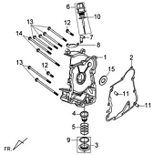 Крышка правой половины картера