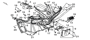 Облицовка рулевой колонки (перед)