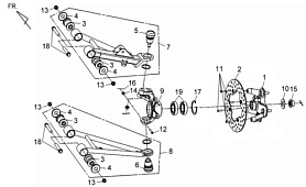 Передняя подвеска (левая сторона)