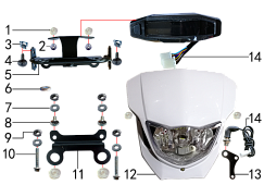 Фара и приборная панель