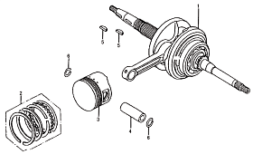 Коленвал и поршень