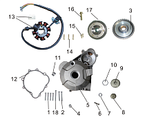 Сборка крышки магнето