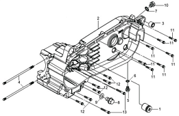 Левая половина картера