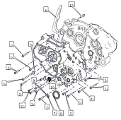Крепление крышки картера