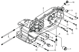 Левая половина картера