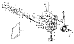 Правая крышка картера