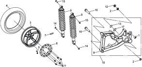 Заднее колесо / амортизаторы