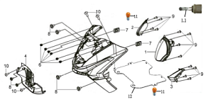 Передняя облицовка / Фара