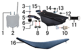 Бак топливный и седло