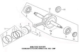 Коленвал и поршень