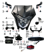 Фара и приборная панель