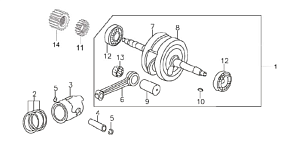 Коленвал и поршень