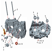 Картер двигателя левый