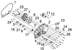 Крышка картера левая