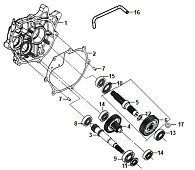 Корпус трансмиссии и приводной вал