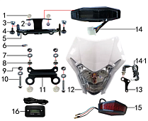 Фара головного света и приборная панель