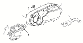 Левая крышка картера