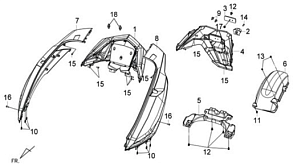Задняя облицовка / Стоп сигнал