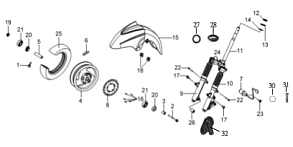 Колесо переднее / Траверса
