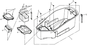 Багажник и крышка батареи