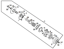 Ведомый шкив в сборе