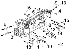 Левая половина картера