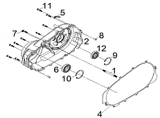Крышка картера правая
