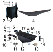 Седло и топливный бак