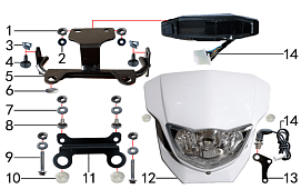 Фара и приборная панель