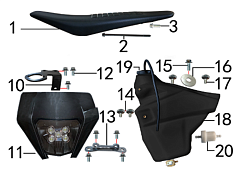 Фара, бак и седло