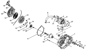 Правая крышка картера