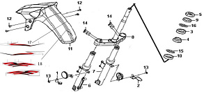 Рулевая колонка, Передние амортизаторы