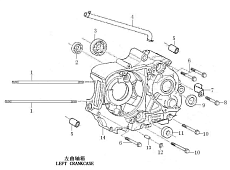 Картер двигателя левая часть