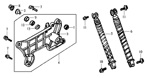 Задние амортизаторы