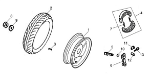 Заднее колесо