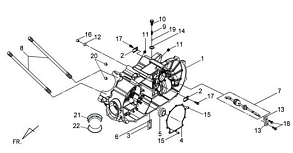Левая половина картера