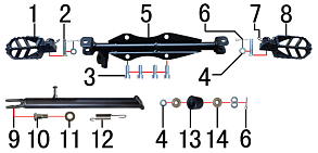 Подставка и подножки