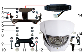 Фара головного света и приборная панель