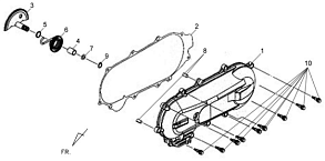 Левая крышка картера