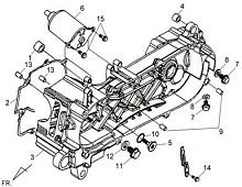 Левая половина картера