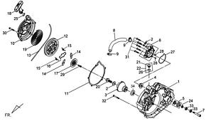 Правая крышка картера